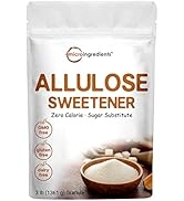 Allulose Sweetener, 3 Pounds (48 Ounces), Zero Calorie, Plant Based Sugar Alternative, No After T...