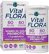 Vital Planet - Vital Flora Women 55+ Daily Shelf Stable Probiotic 60 Billion Cultures and 60 Stra...