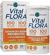 Vital Planet - Vital Flora Advanced Biome Shelf Stable Probiotic with 100 Billion Cultures and 10...