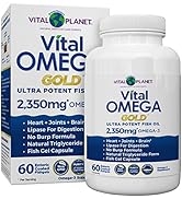 Vital Planet - Vital Omega Gold Ultra Potent Norwegian Fish Oil with 2350mg of High Potency Omega...