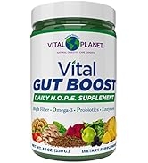 Vital Planet - Vital Gut Boost Powder, Daily Hope Supplement with Fiber, Omega Oil, Probiotics, a...